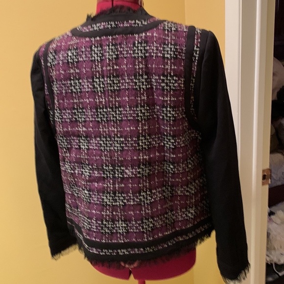 Katherine Tweed style jacket with contrasting sleeves - Picture 3 of 14